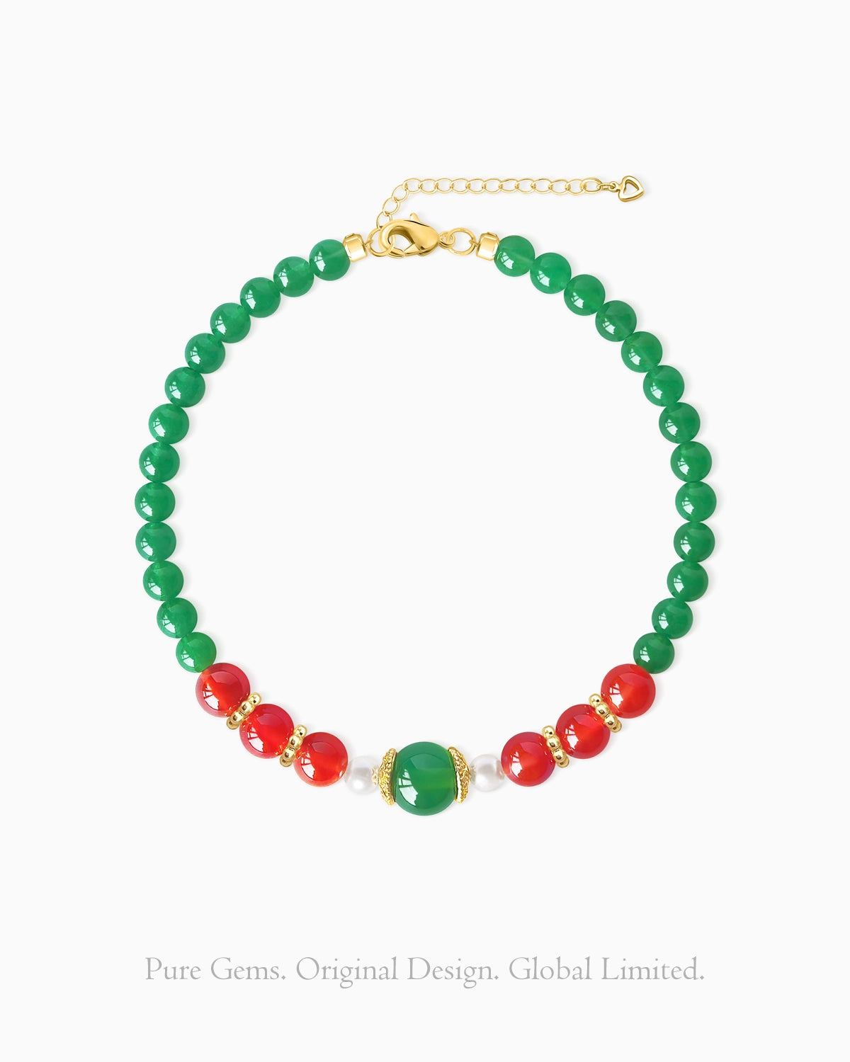 green agate and red agate graduated bracelet –  Meaningful Birthstone Jewelry