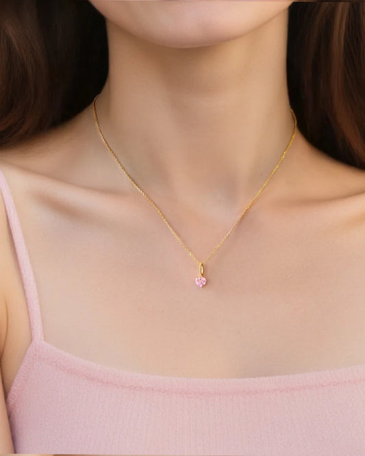 ハート 14K ゴールドメッキ スターリングシルバー ネックレス – 愛と優しさ