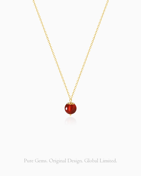 Garnet Gold Necklace – Passion & Courage