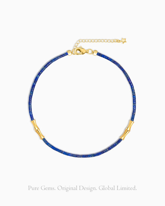 lapis lazuli gold beaded bracelet – september birthstone jewelry
