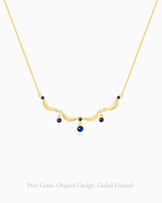lapis lazuli charm necklace | September Birthstone Jewelry
