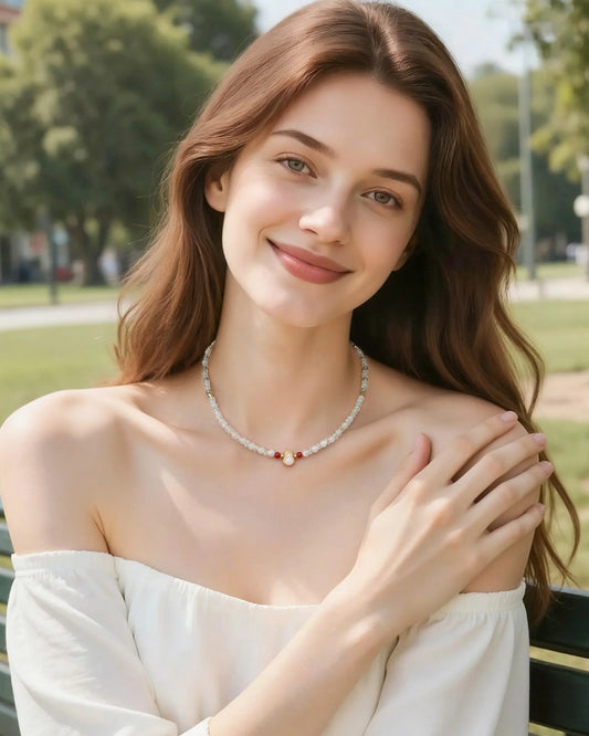 Moonstone Clear Quartz Gold Plated Sterling Silver Necklace – Intuition & Balance