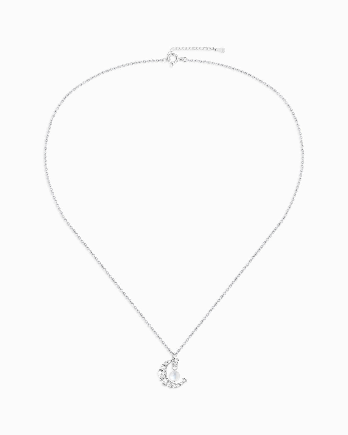moonstone crescent pendant necklace | June Birthstone Jewelry