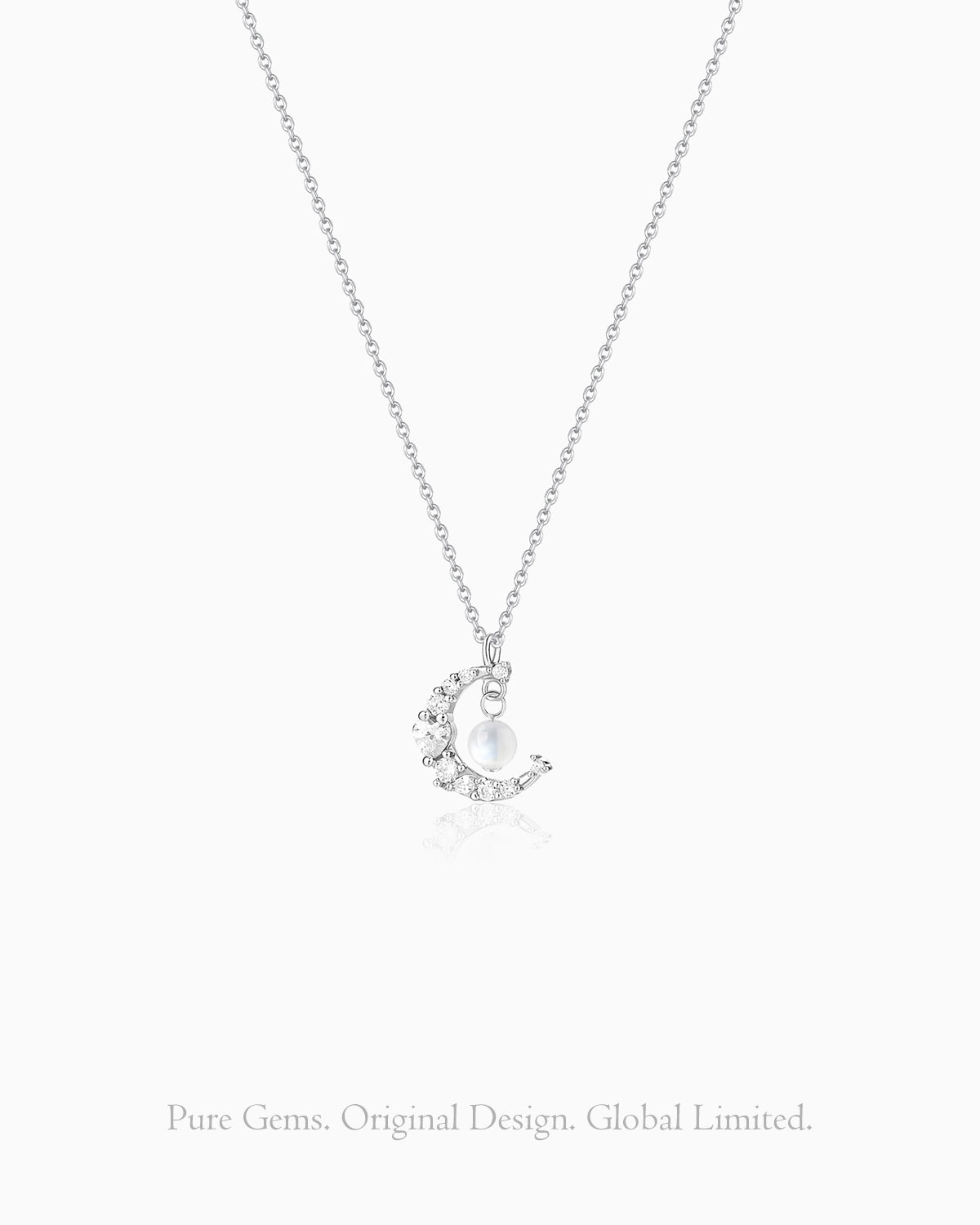 moonstone crescent pendant necklace | HALO IN STYLE