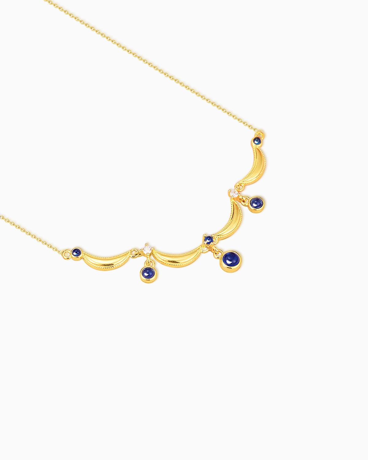 sapphire charm necklace | September Gemstone | HALO IN STYLE|